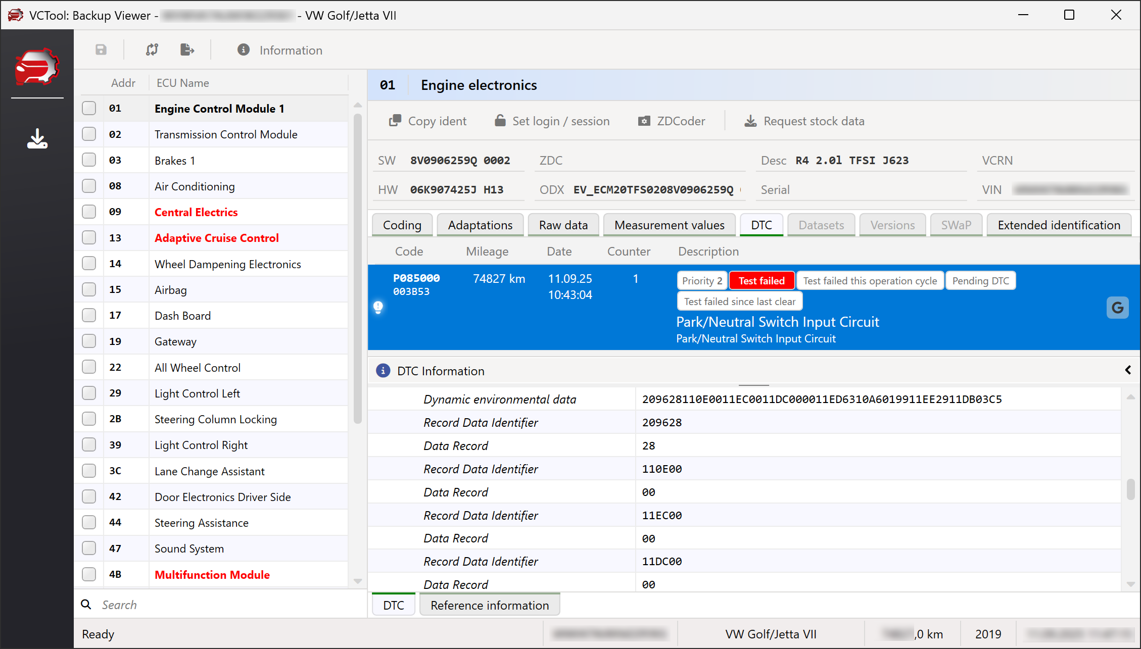 VCTool Backup viewer