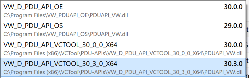 VCTool VCI Selector
